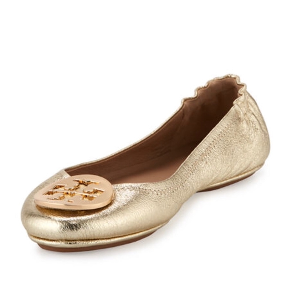 Tory Burch Gold Ballet Flats Size 9